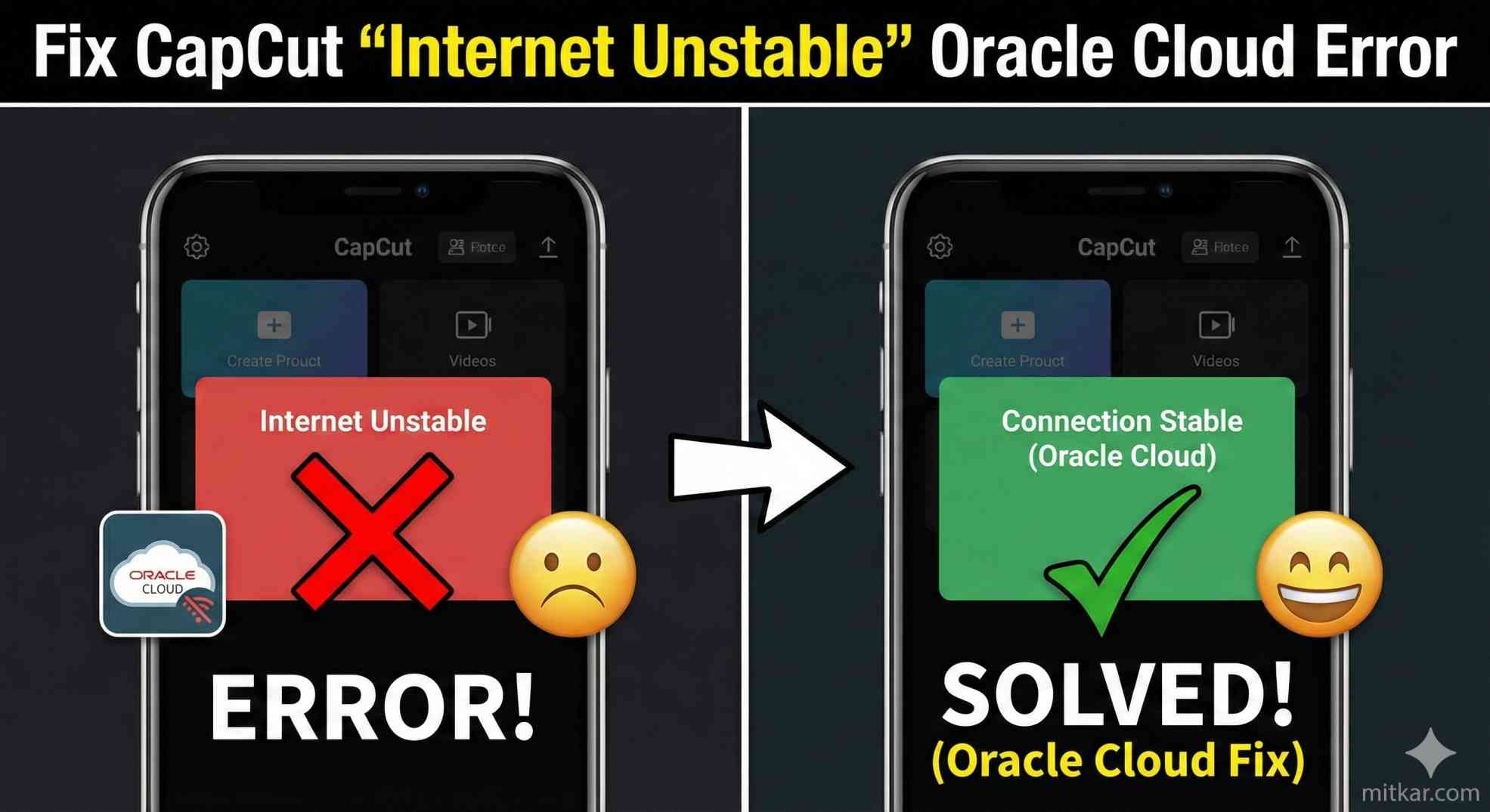 Fix CapCut Internet Unstable Error (Oracle Cloud Routing)